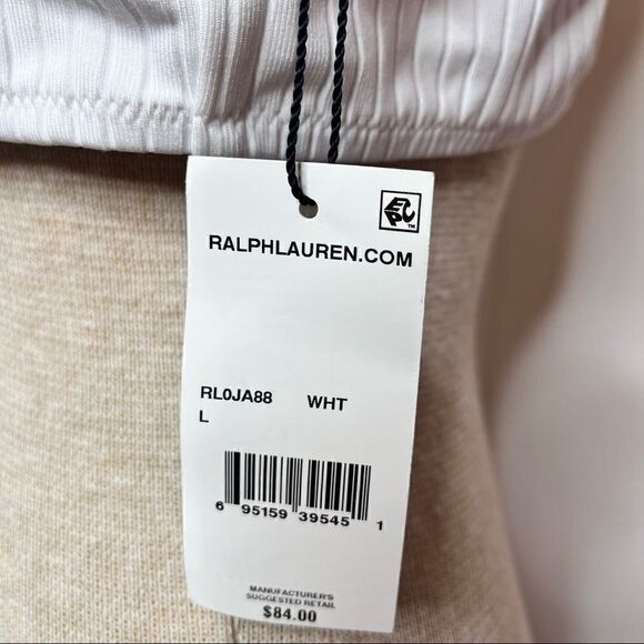 Polo Ralph Lauren Ribbed One Shoulder White Bra Bralette NWT Size Large - Picture 5 of 6